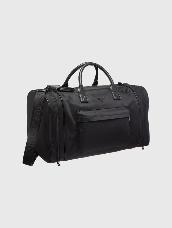 Black holdall with logo detail - 2