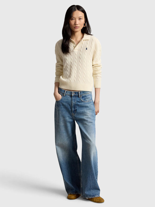Fishbone-patterned sweater - 2