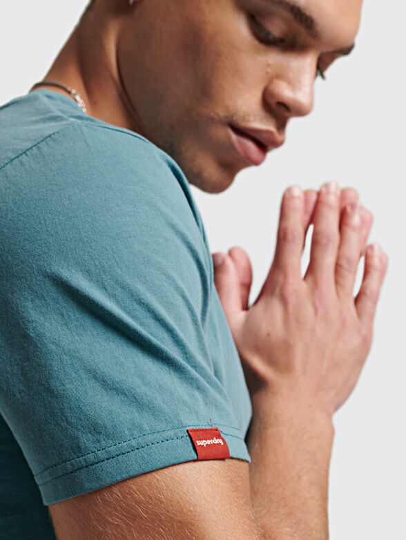 Cotton blend T-shirt with logo  - 3