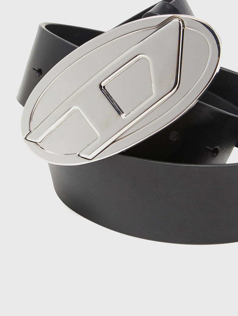 B-1DR 2.0 leather belt with logo buckle - 3