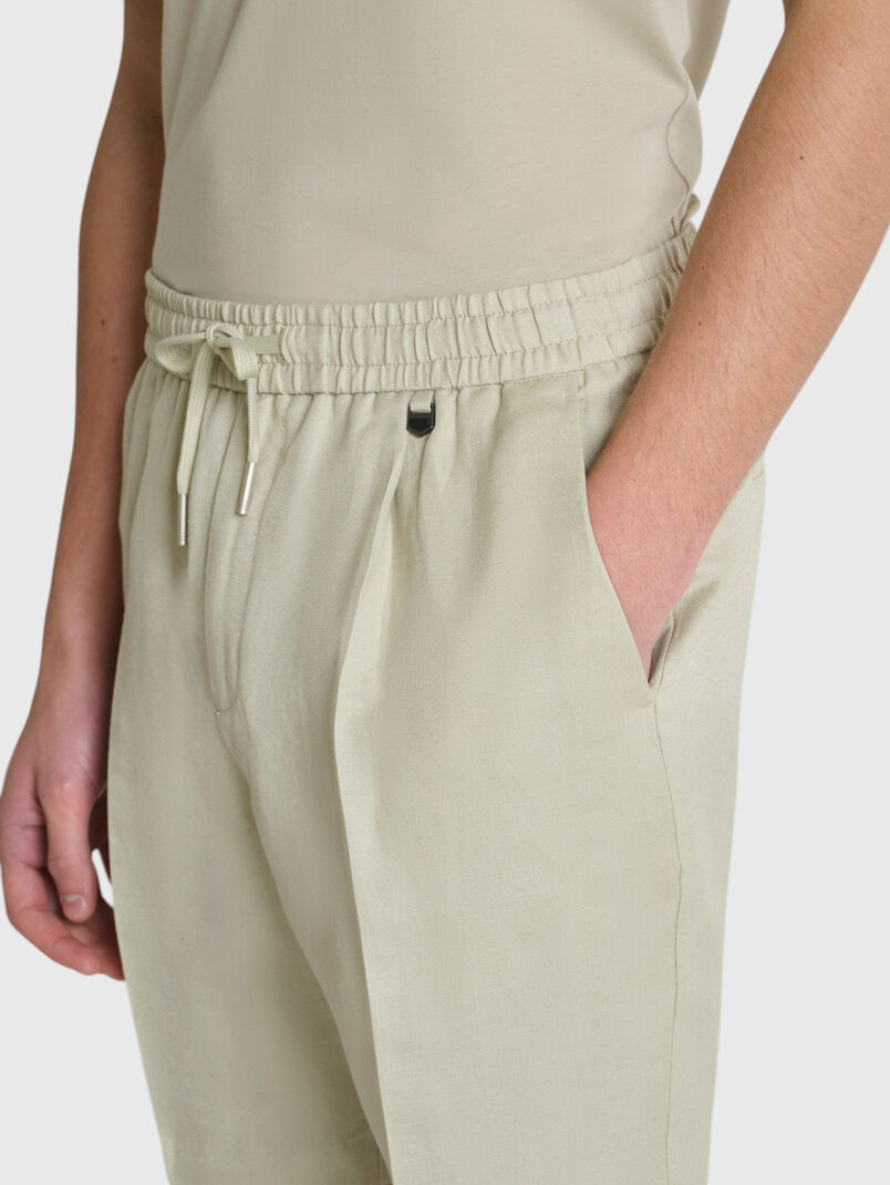 Linen and viscose shorts - 3