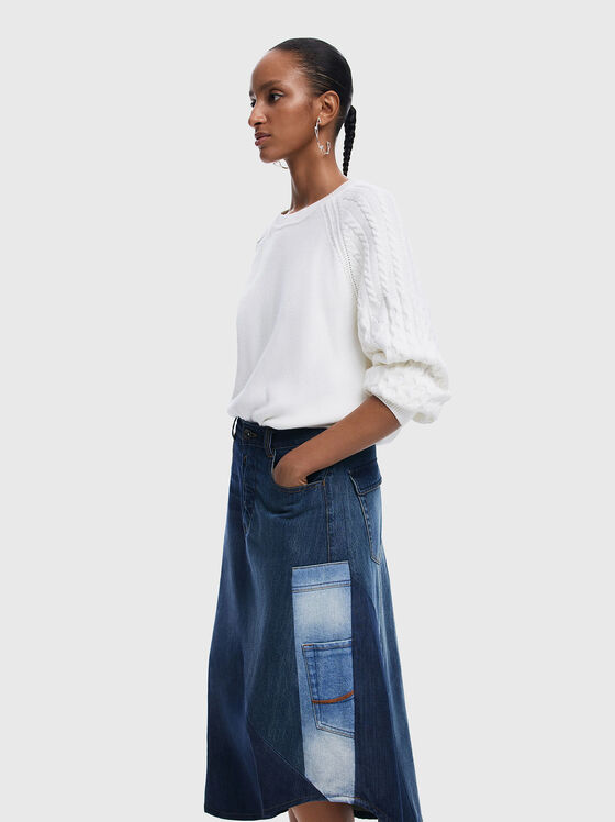 Denim midi skirt - 1