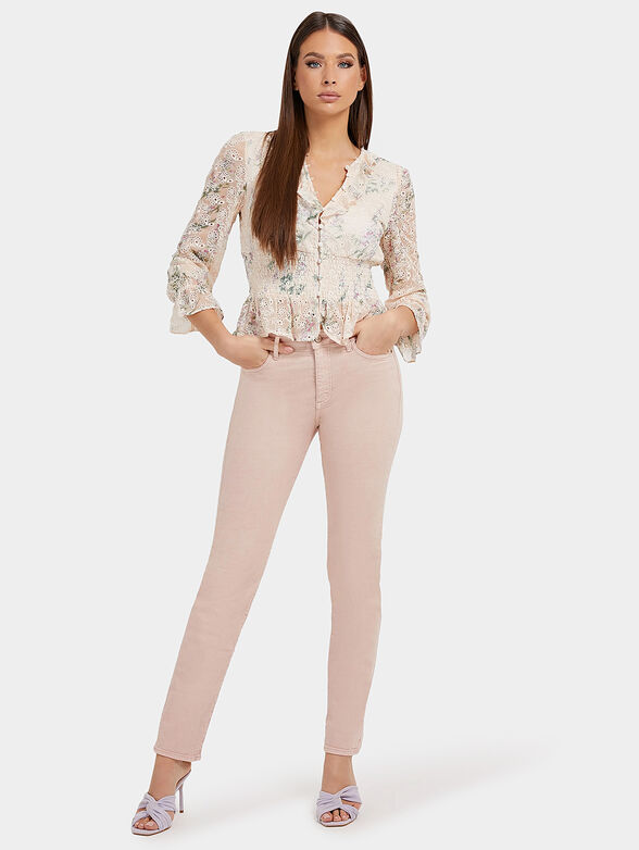 LS YUMI blouse in beige color - 2