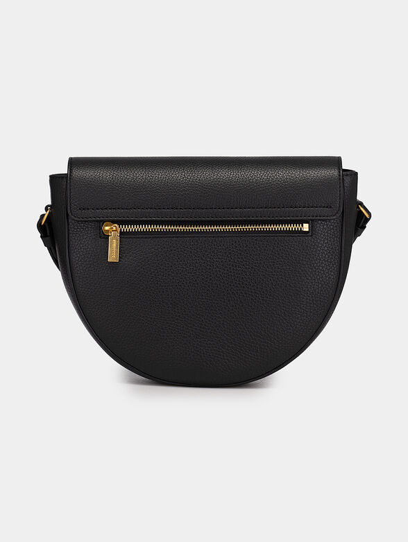 Leather crossbody bag in black color with logo detail - 3