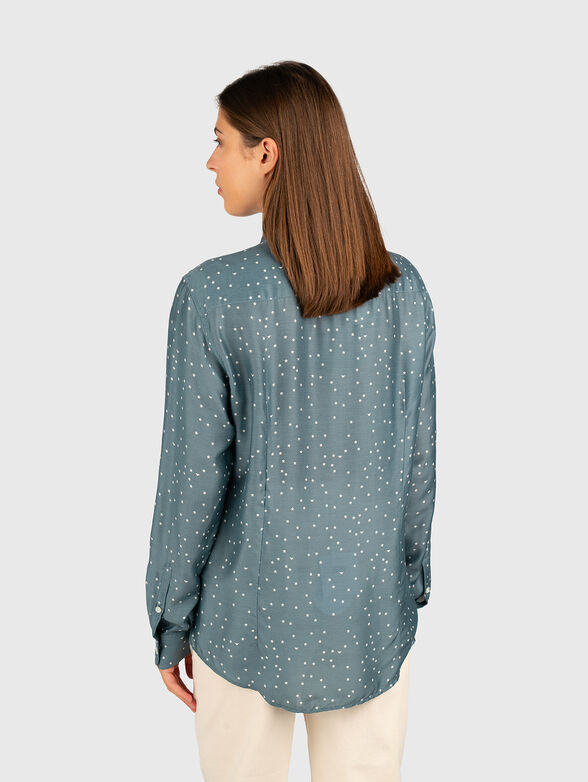 Silk shirt with accent print - 2
