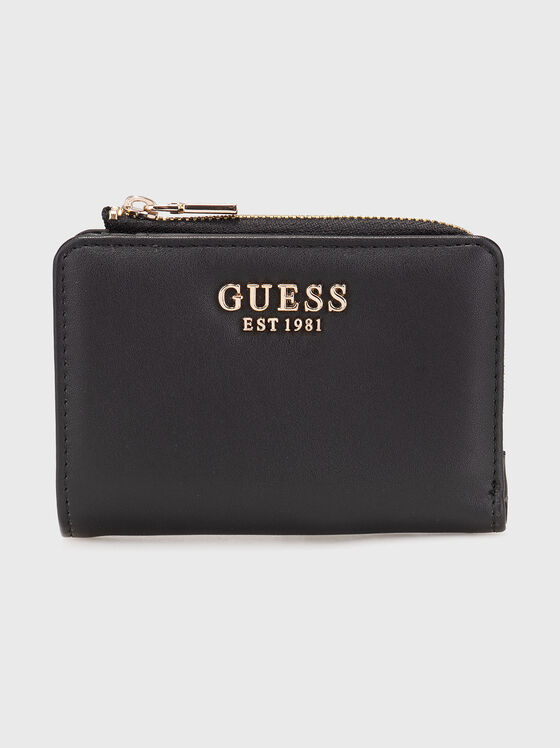 Черно малко портмоне с лого - 1