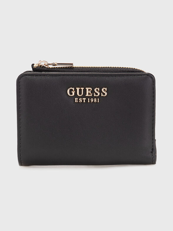 Black small wallet with logo - 1