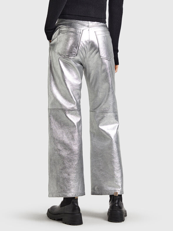 SASHA leather silver trousers - 2