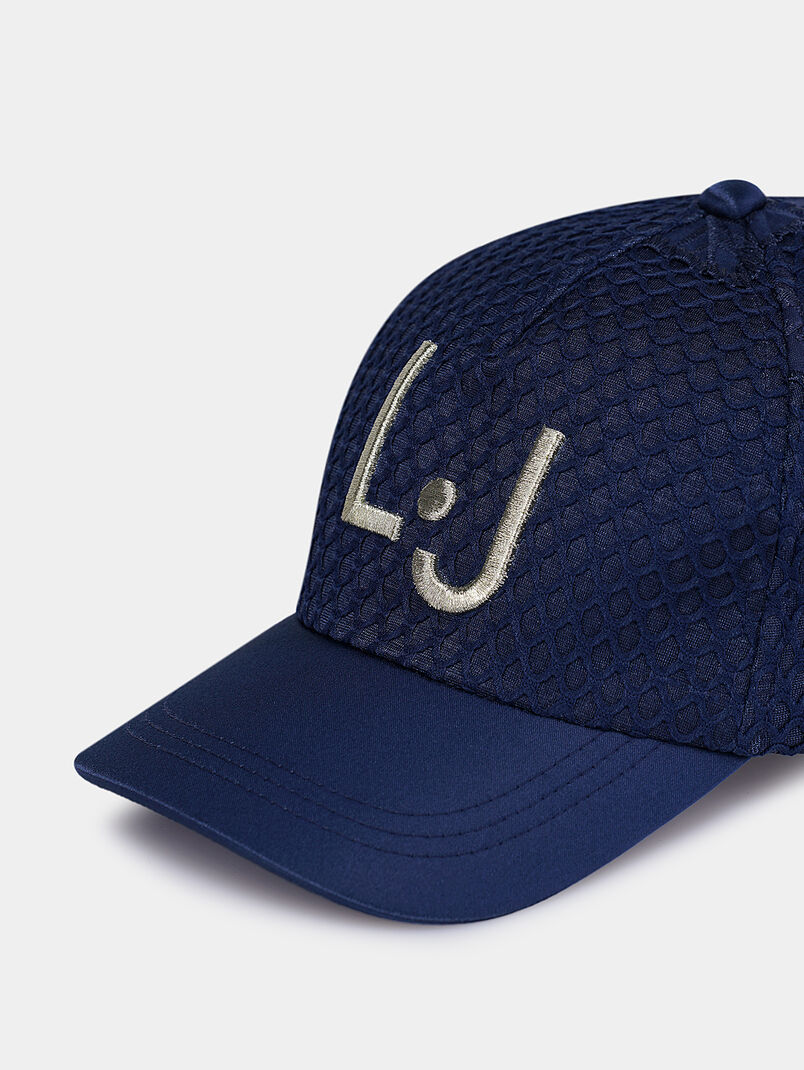 Blue baseball hat with logo embroidery - 3