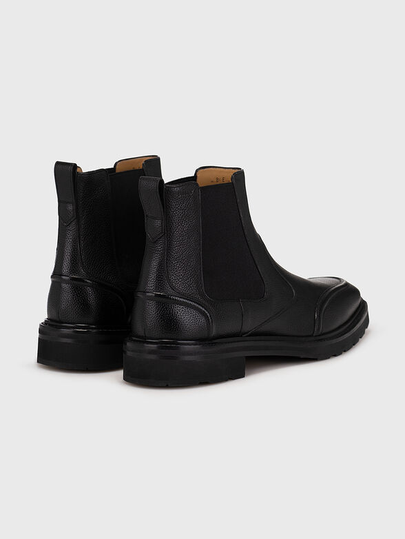 MILDOR black leather slip-on boots - 3