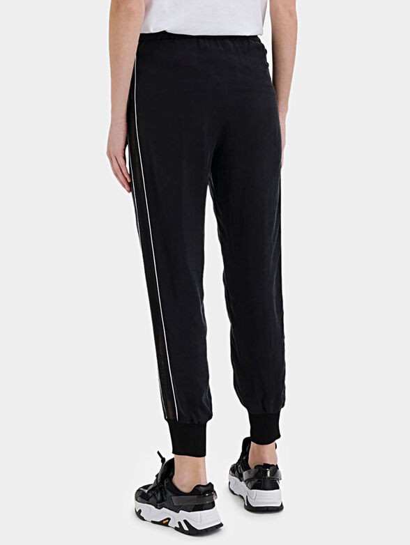 Black sweatpants with mesh sides - 3