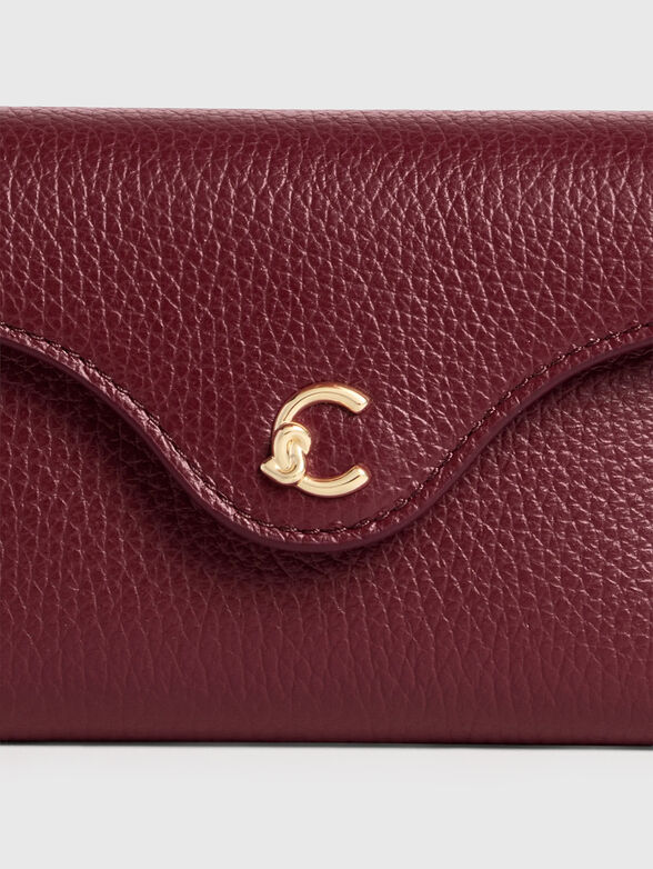 Leather wallet with logo - 4