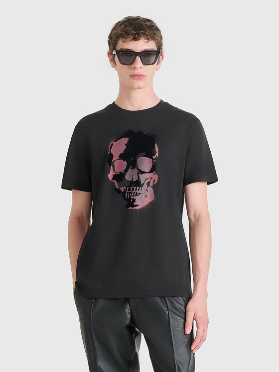 Черна тениска от памук - 1