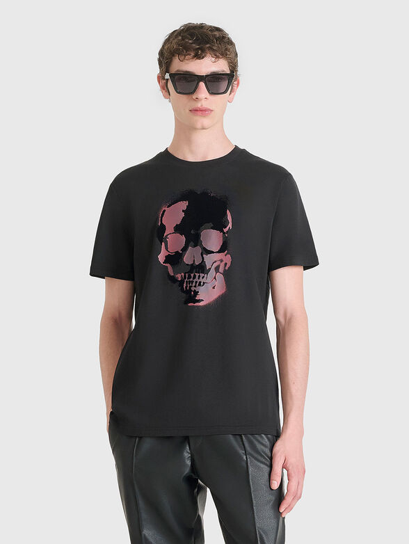 Black cotton T-shirt - 1