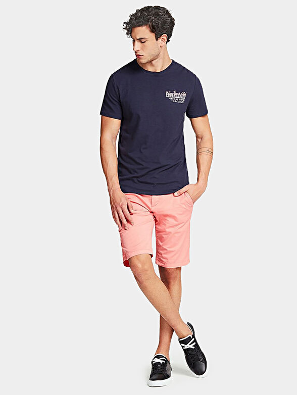 MYRON Cotton shorts in salmon color - 2