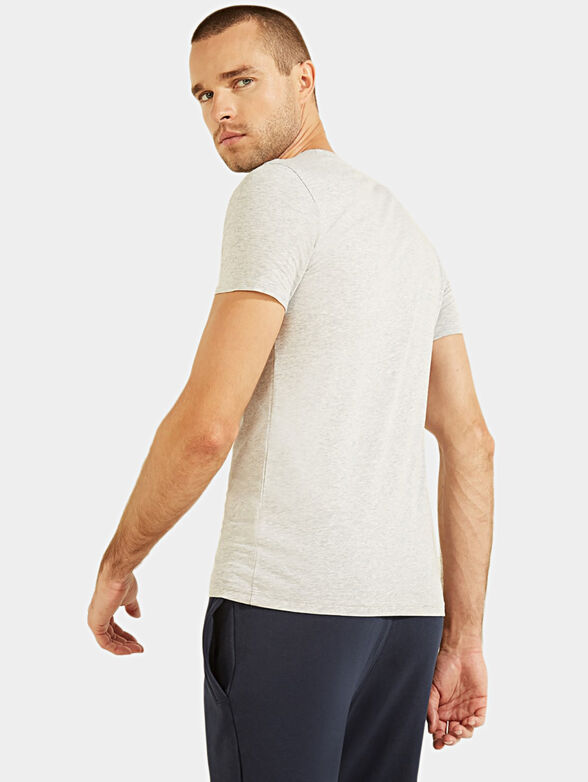 Cotton t-shirt with triangle logo - 3