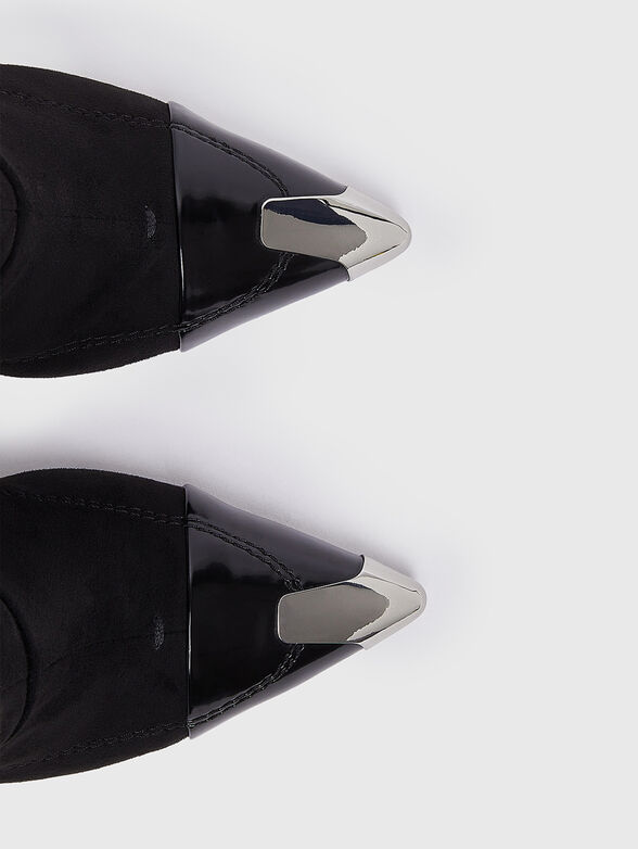Black eco leather boots - 4