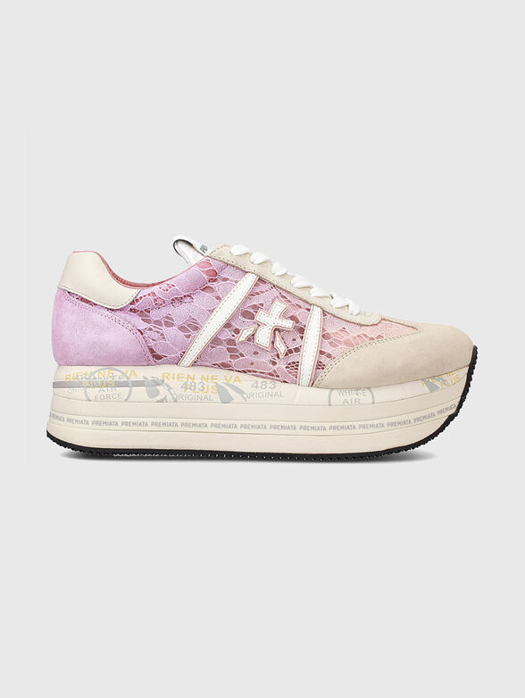BETH sneakers with lace and suede - 1