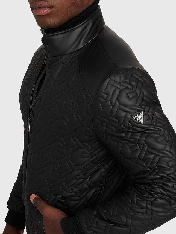 Quilted faux leather jacket  - 6