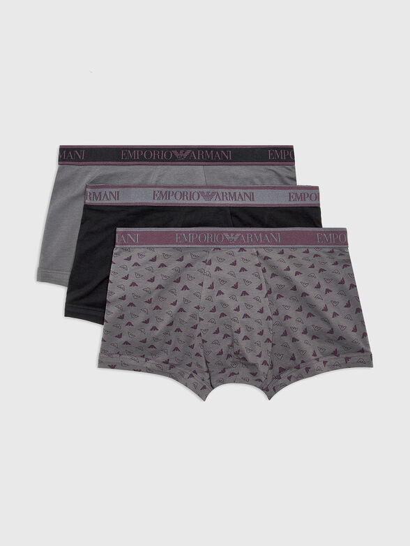 Set of three pairs of boxers with logo - 4