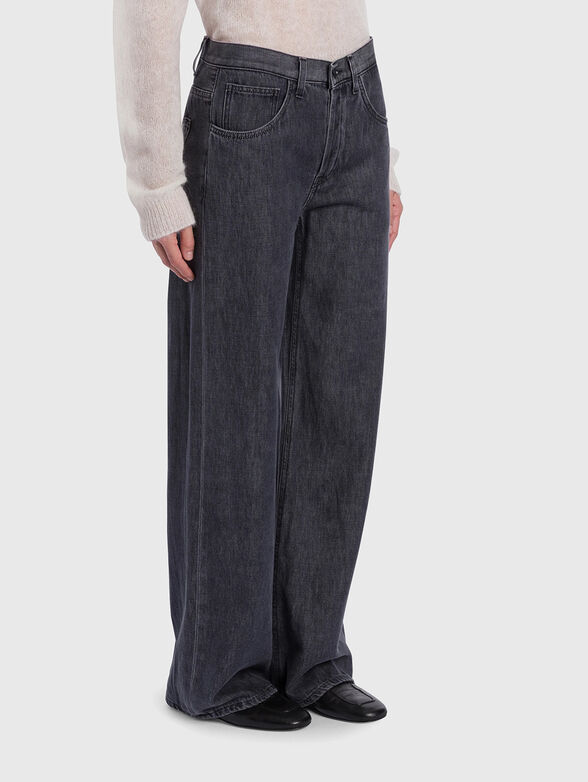 jeans with relaxed fit and mid rise waist - 1
