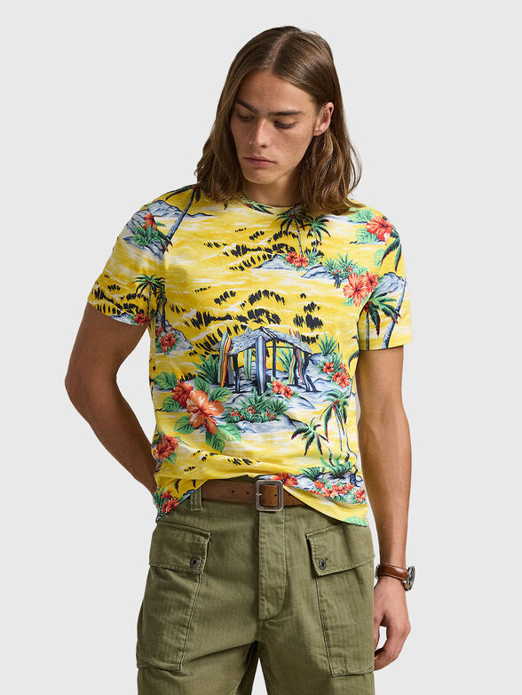 Tropical print T-shirt - 1