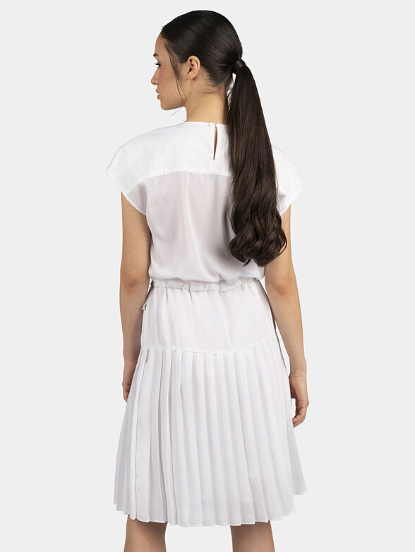 White dress with pleat - 2