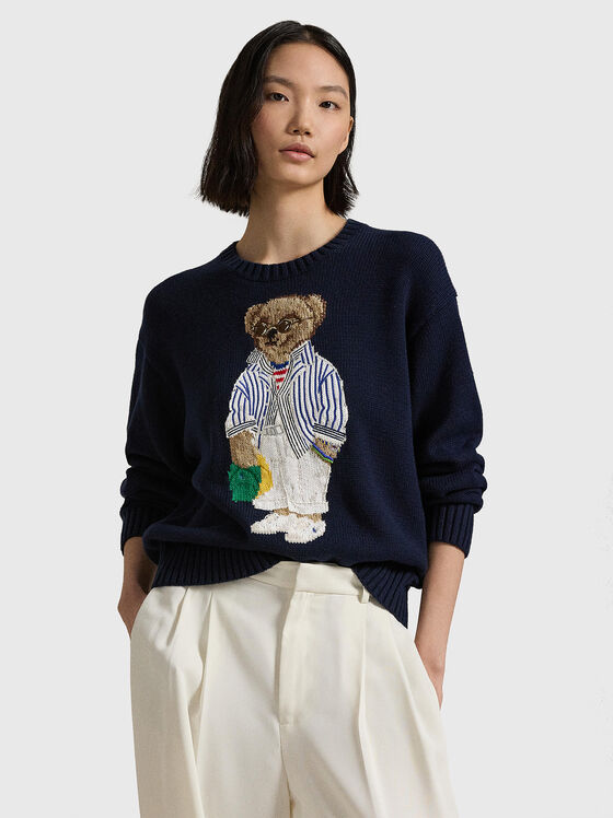 Пуловер с овално деколте Polo Bear - 1