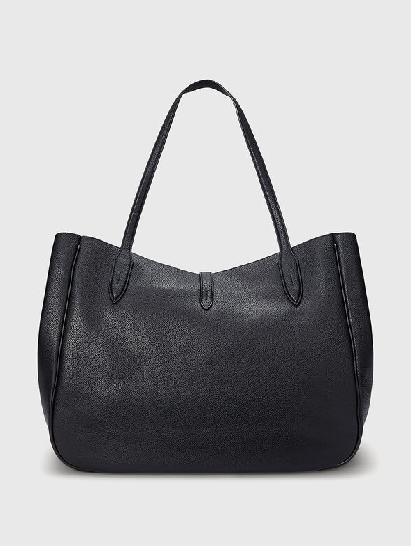 Black leather tote bag - 2