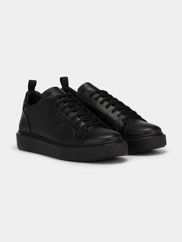 REEF leather sneakers in black - 2