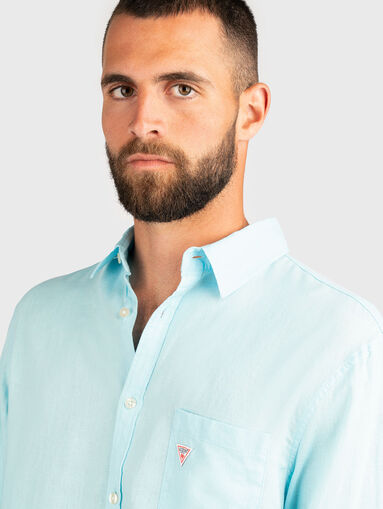 Long sleeve linen shirt - 4