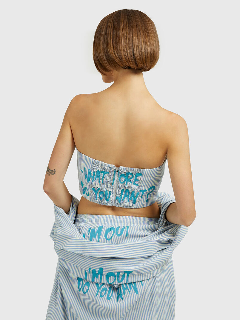 OUT OF BED top with striped pattern - 3