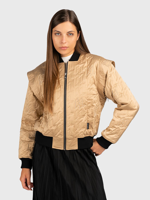 Quilted bomber jacket