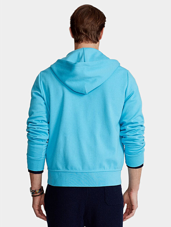 Blue sweatshirt with logo  - 2
