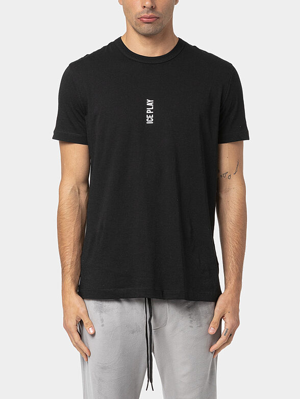Cotton T-shirt with contrasting logo - 1