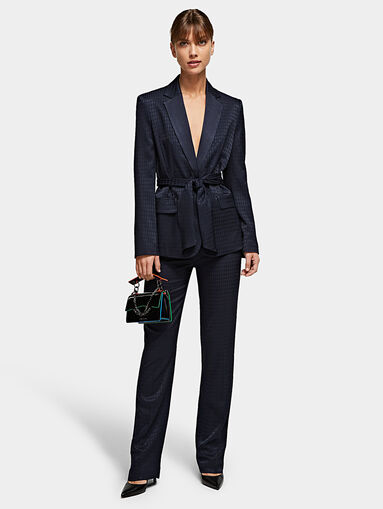 KARL KAMEO Satin blazer in blue - 5