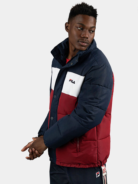 Padded jacket with color-block effect - 1