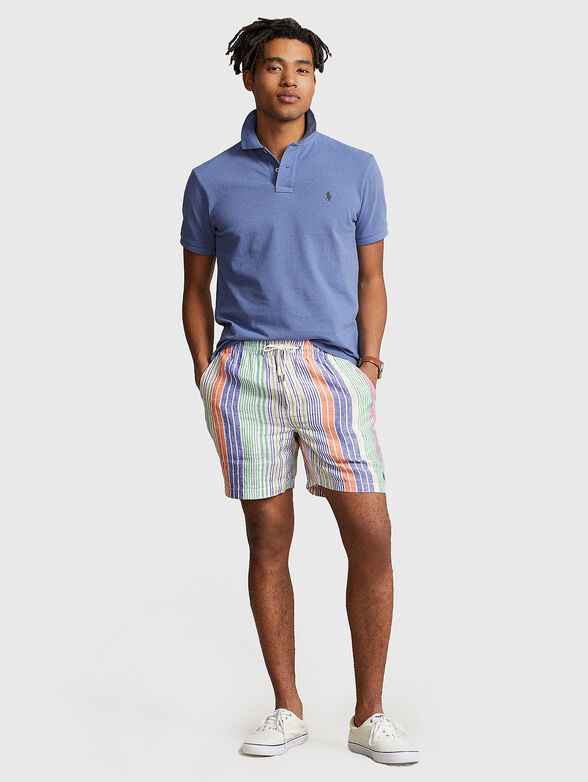 Logo-detail Polo shirt in blue - 2