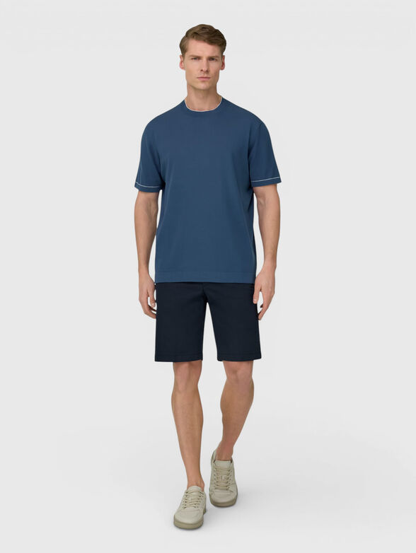 Cotton crepe knit T-shirt  - 1