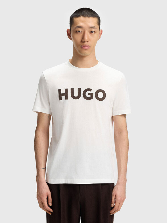 Cotton T-shirt with logo print - 1