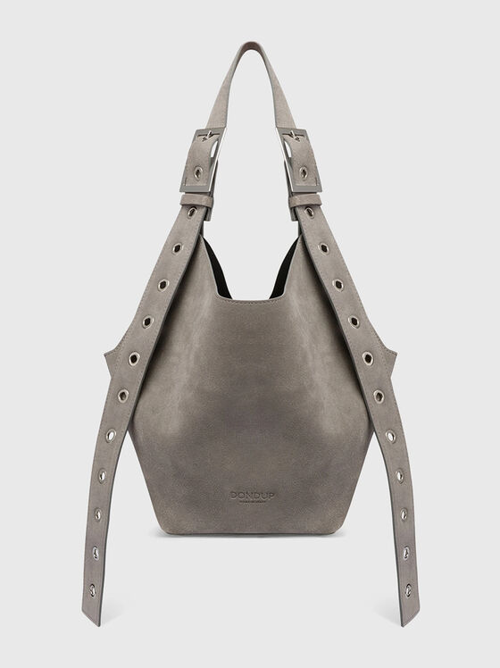Leather hobo bag with studs - 1
