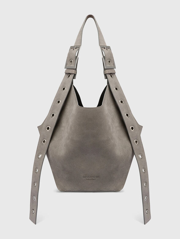 Leather hobo bag with studs - 1