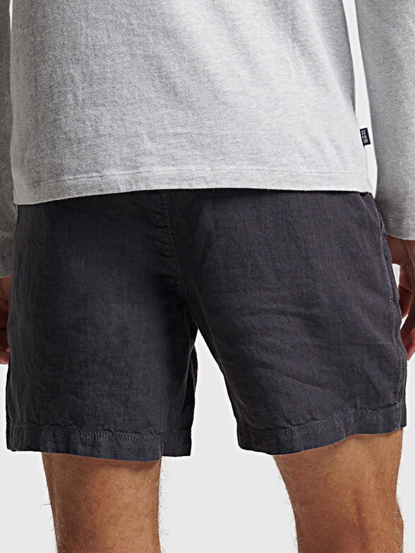 STUDIOS blue linen shorts - 2