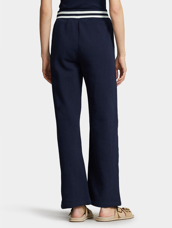 Blue trousers with logo embroidery - 2