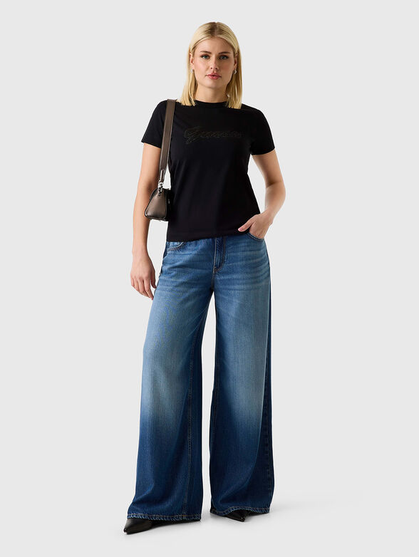 Cotton T-shirt with a round neckline - 2