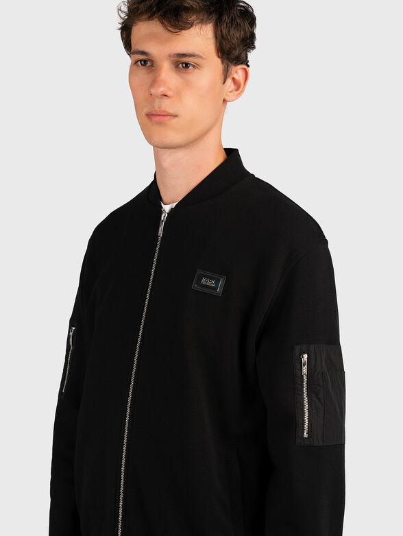 Bomber jacket with metal logo accent - 6