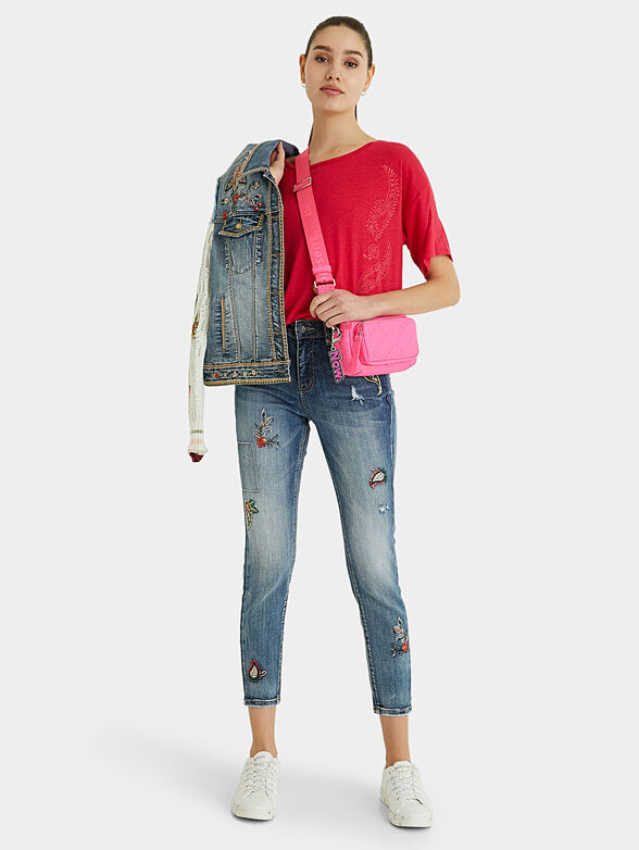 MONACO Jeans with embroidery  - 2