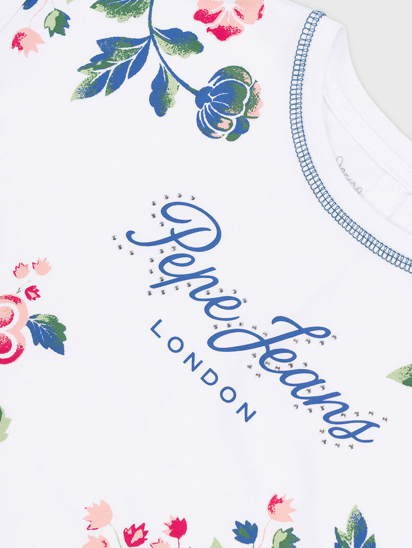 White T-shirt with print  - 3