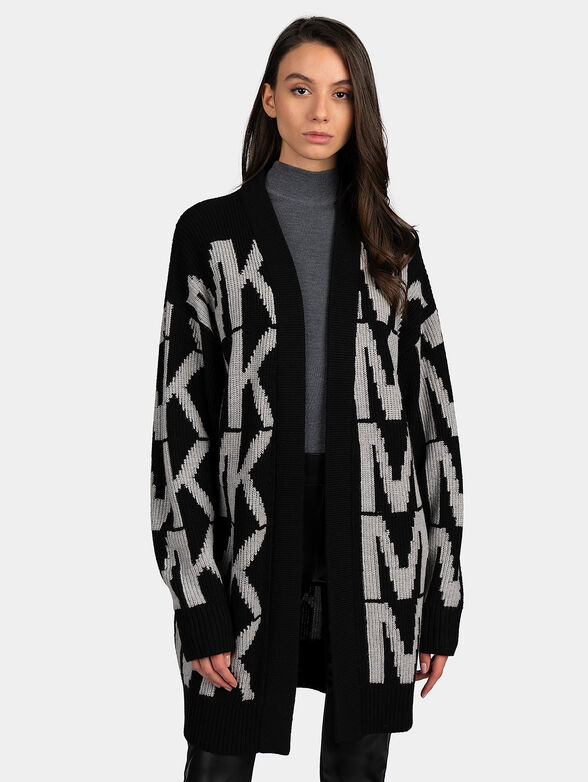Cardigan with logo print - 1