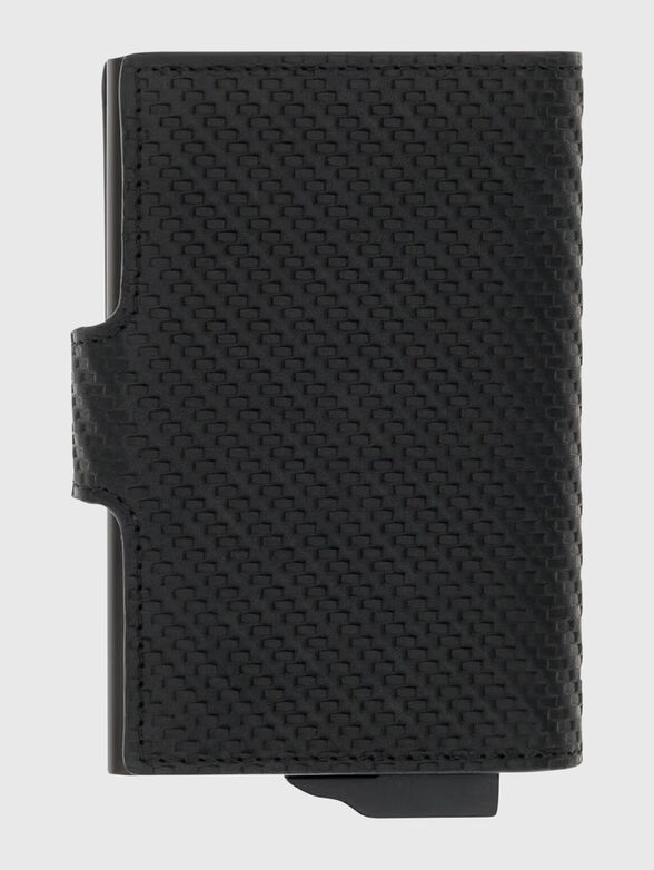 Black leather card holder - 2